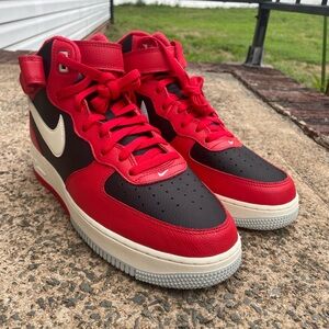 Men's Nike Airforce 1 Mid "Split" Bred Black/Red Size 11.5. DZ-2554-001